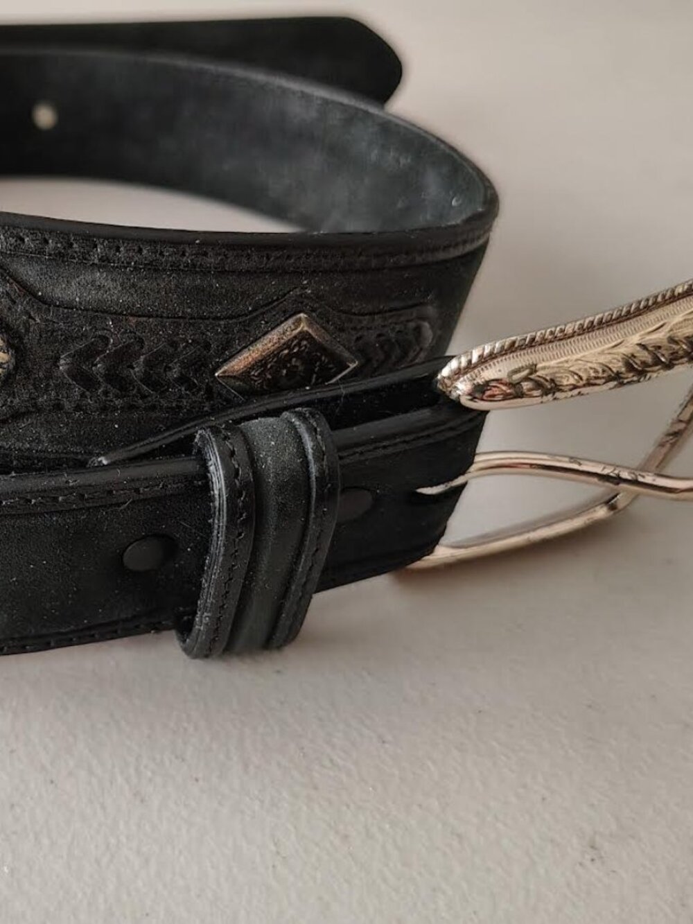 Mens Western Leather Belt. Size 38